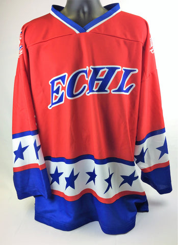 1999 East Coast Hockey League ECHL All-Star Game Jersey w/Patches, BAUER,  size L