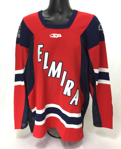 Elmira Jackals Authentic Jersey Size 54 - Red