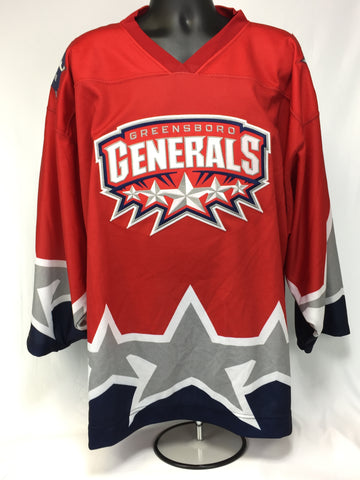 Greensboro Generals Hockey Jersey - Red - Size 58