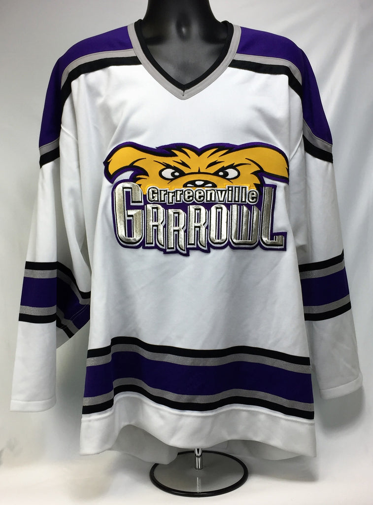 GREENVILLE ROAD WARRIORS HOCKEY JERSEY SIZE XL YOUTH