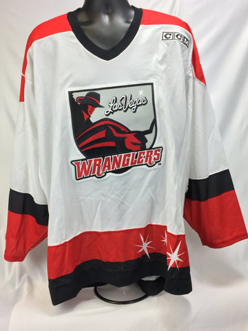 Las Vegas Wranglers White ECHL Reebok 550 Jersey YOUTH
