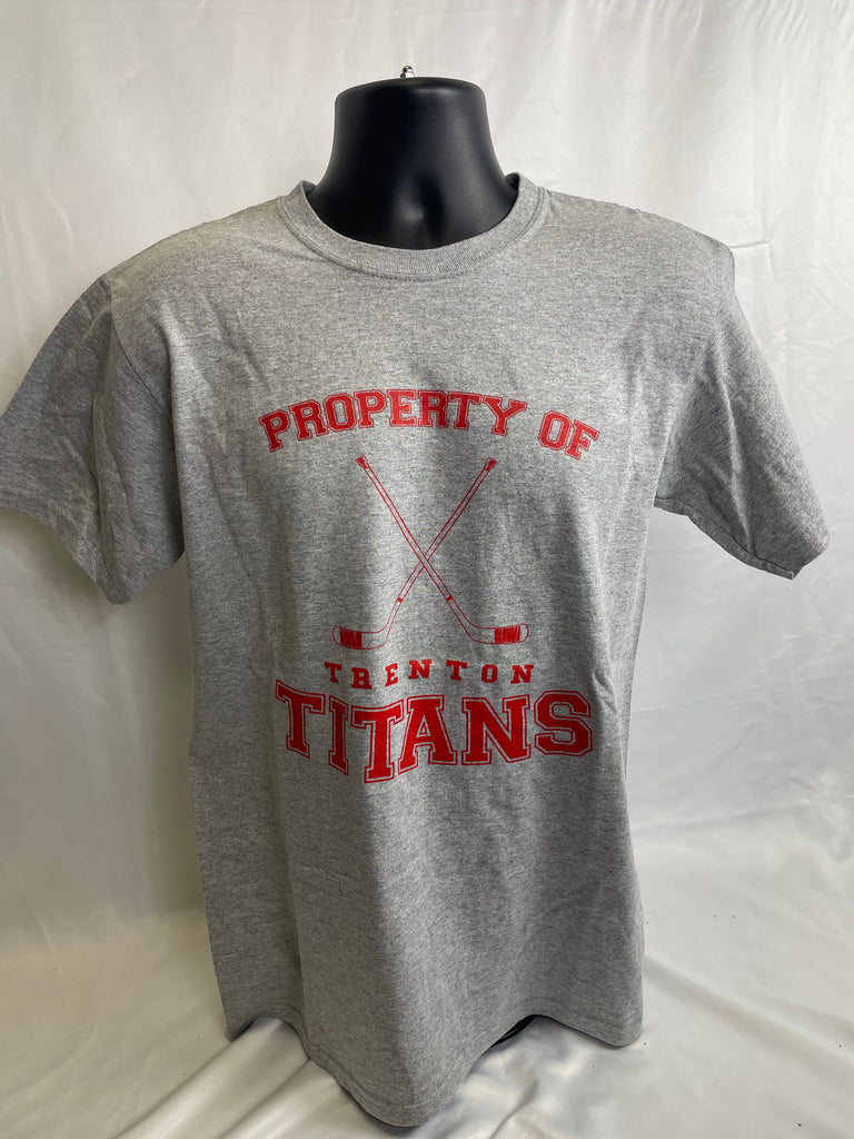 Property of Trenton Titans Gray T-Shirt - Size M