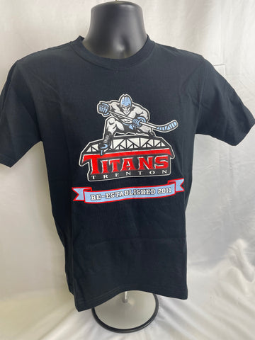 Trenton Titans Black T-Shirt - Size Youth M